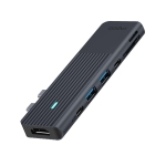 USB hub Rapoo UCM-2003, 7 ports, USB-A, USB-C, HDMI, SD/MicroSD, Black