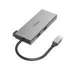 USB hub HAMA Multiport, 6 ports, 2 x USB-A, USB-C, HDMI, SD, microSD, Gray