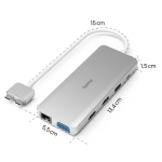 USB hub Hama "Connect2Mac", Multiport for Apple MacBook Air & Pro, 12 ports
