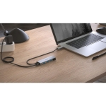 USB hub HAMA 4-ports, USB 3.2 Gen 1, 5 Gbit/s, with power adapter