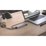 USB hub HAMA 7 ports, USB 3.2 Gen 1, 5 Gbit/s, with power adapter