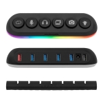 USB hub Streamplify HUB DECK 5, 5 ports, USB 3.0, RGB