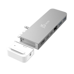 USB hub j5create JCD395, 4K60 Pro USB4 hbub, MagSafe Kit