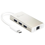 USB hub J5create JCH471, 3-ports, USB-C 3.1, USB-A 3.0, Gigabit Ethernet