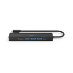 USB hub HAMA, 6 ports, 3 x USB-A, USB-C, HDMI™, LAN/Ethernet
