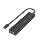 USB hub HAMA, 6 ports, 3 x USB-A, USB-C, HDMI™, LAN/Ethernet