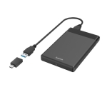 HAMA, 2.5", SSD, HDD, USB 3.2 Gen 1, SATA III, Black