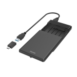 HAMA, 2.5", SSD, HDD, USB 3.2 Gen 1, SATA III, Black