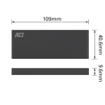 ACT AC1600, M.2 SSD, USB-C 3.2 Gen1, Black