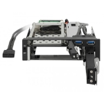 Delock 5.25″, 1 x 2.5″ + 1 x 3.5″ SATA HDD + 2 x USB 3.0 ports