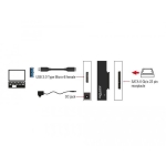 Delock, SuperSpeed USB 5 Gbps (USB 3.2 Gen 1) - SATA 6 Gbps, power adapter
