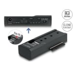 Delock USB-C, 1 x M.2 NVMe SSD + 1 x SATA SSD / HDD, Cloning