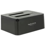 Delock 62661, 2.5"/3.5" HDD/SSD, USB 3.0, Cloning, Black