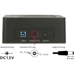 Delock 62661, 2.5"/3.5" HDD/SSD, USB 3.0, Cloning, Black