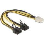 DeLock PCI Express power 6 pin female to 2 x 8 pin male, 30 cm