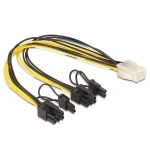 DeLock PCI Express power 6 pin female to 2 x 8 pin male, 30 cm