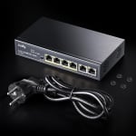 Cudy FS1006P, 6 ports, 10/100, PoE+ Switch