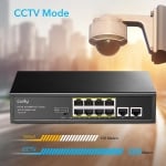 Cudy FS1010P, 8 ports switch, 10/100, PoE+ Switch 120W, 2 x Uplink ports