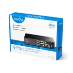 Cudy FS1010P, 8 ports switch, 10/100, PoE+ Switch 120W, 2 x Uplink ports