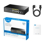 Cudy FS1010P, 8 ports switch, 10/100, PoE+ Switch 120W, 2 x Uplink ports