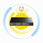 Cudy FS1018PS1, 16 x 10/100 PoE+ Switch 190W, 2 x Gigabit ports, 1 x SFP Slot