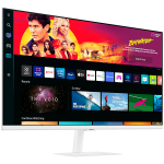 Monitor LED Samsung LS32BM701UPXEN Smart M70B White, 32 inch UHD FLAT 16:9 (3840x2160) VA 60Hz, 300 cd/㎡, 3000:1, HDR10, 4ms(GTG), 178/178,  2xHDMI, 2xUSB 2.0 1xUSB-C, 2x5W Speakers, Tilt,