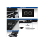 ACT, up to 17", 2 Fans, USB hub, Black
