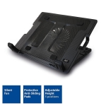 ACT, up to 17", One Fan, 2 USB hubs, Black