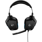 LOGITECH G432 Wired Gaming Headset 7.1 - Leatherette - Black/Blue