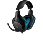 LOGITECH G432 Wired Gaming Headset 7.1 - Leatherette - Black/Blue