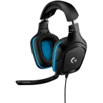 LOGITECH G432 Wired Gaming Headset 7.1 - Leatherette - Black/Blue