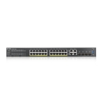 ZyXEL GS-2220-28HP, 24 ports switch Layer2+, 24x Gigabit PoE + 4x Gigabit combo (RJ45/SFP), managed
