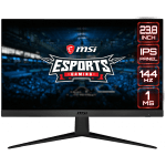 MSI Optix G241 Gaming Monitor, 24 inch 144Hz, FHD (1920x1080) 16:9, IPS Anti-glare, 1ms, 250nits, 1000:1, 178°/178°, AMD FreeSync, Anti-Flicker, 1x DP, 2x HDMI, 3Y Warranty