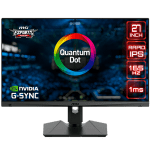 MSI Optix MAG274QRF-QD Gaming Monitor, 27 inch 165Hz, WQHD (2560x1440) 16:9, Rapid IPS Anti-glare, Quantum Dot, 1ms, 300nits, 1000:1, 178°/178°, HDR, G-sync Compatible, 1x DP, 2x HDMI, 1x