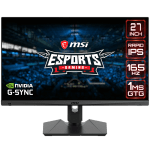 MSI Optix MAG274QRF Gaming Monitor, 27 inch 165Hz, WQHD (2560x1440) 16:9, Rapid IPS Anti-glare, 1ms (GTG), 300nits, 1000:1, 178°/178°, HDR, G-sync Compatible, 1x DP, 2x HDMI, 1x Type-C, 2x USB