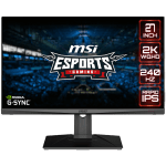 MSI Optix MAG274QRX  Gaming Monitor, 27 inch 240Hz, WQHD (2560x1440), Anti-glare, 1ms, 400nit, 1000:1, 178°/178°, NVIDIA G-Sync, Rapid IPS, 1x DP, 2x HDMI, 1x Type C, 1x Headphone out, Adjustable