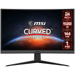 MSI Optix G24C6 Curved Gaming Monitor, 24 inch 144Hz, FHD (1920x1080), VA Anti-glare, 1ms, 250nit, 3000:1, 178°/178°, 1500R Curve, FreeSync Premium, Anti-Flicker, 1x DP, 2x HDMI, 1x Earphone
