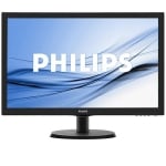 Монитор Philips 223V5LHSB/00 Black - 22 inch TN, 16:9, 1920x1080, 60Hz, 5ms, 250 cd/m2, 1000:1, D-Sub, HDMI, vesa