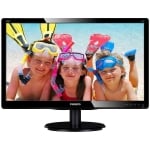 Monitor LED Philips 200V4QSBR/00, V-line, 20 inch 1920x1080@60Hz, 16:9, MVA, 8ms, 250nits, Black, 3 Years, VESA100x100/VGA/DVI/