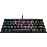 Corsair K65 RGB MINI 60% Mechanical Gaming Keyboard, Backlit RGB LED, CHERRY MX SPEED, Black, Black PBT Keycaps, EAN:0840006635772