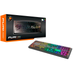 COUGAR PURI RGB Red Switches Mechanical Gaming Keyboard,N-key rollover(USB mode support),Key Backlight White LED,1000Hz/1ms Polling rate,Steel/Plastic,Magnetic Protective cover,1.8m Braided