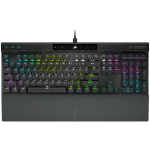 Corsair K70 RGB PRO Mechanical Gaming Keyboard, Backlit RGB LED, CHERRY MX Red, Black, Black PBT Keycaps, EAN:0840006645856