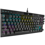 Corsair K70 RGB TKL CHAMPION SERIES Tenkeyless Mechanical Gaming Keyboard, Backlit RGB LED, CHERRY MX Red, Black, Black PBT Keycaps, EAN:0840006639619