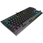 Corsair K70 RGB TKL CHAMPION SERIES Tenkeyless Mechanical Gaming Keyboard, Backlit RGB LED, CHERRY MX Red, Black, Black PBT Keycaps, EAN:0840006639619