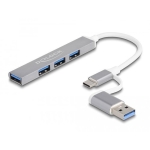 USB hub Delock, USB-C / USB-A - 3 x USB-A 2.0 + 1 x USB-A 5 Gbps