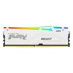 Памет Kingston FURY Beast White RGB 32GB (2x16GB) DDR5 6000MHz CL30 - XMP