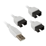 USB hub Lian Li PW-U2TPAB USB 2.0 1-to-3 Hub - White