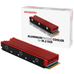 AXAGON CLR-M2 passive - M.2 SSD, 80mm SSD, ALU body, silicone thermal pads