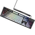 LORGAR Azar 514, Wired mechanical gaming keyboard, RGB backlight, 1680000 colour variations, 18 modes, keys number: 104, 50M clicks, linear dream switches, spring cable up to 3.4m, ABS