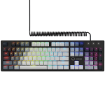 LORGAR Azar 514, Wired mechanical gaming keyboard, RGB backlight, 1680000 colour variations, 18 modes, keys number: 104, 50M clicks, linear dream switches, spring cable up to 3.4m, ABS